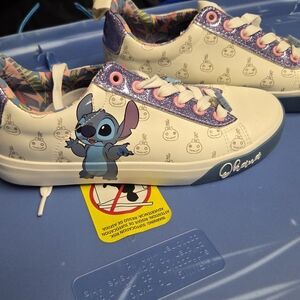 Stitch Kids Shoes with Purple Accents